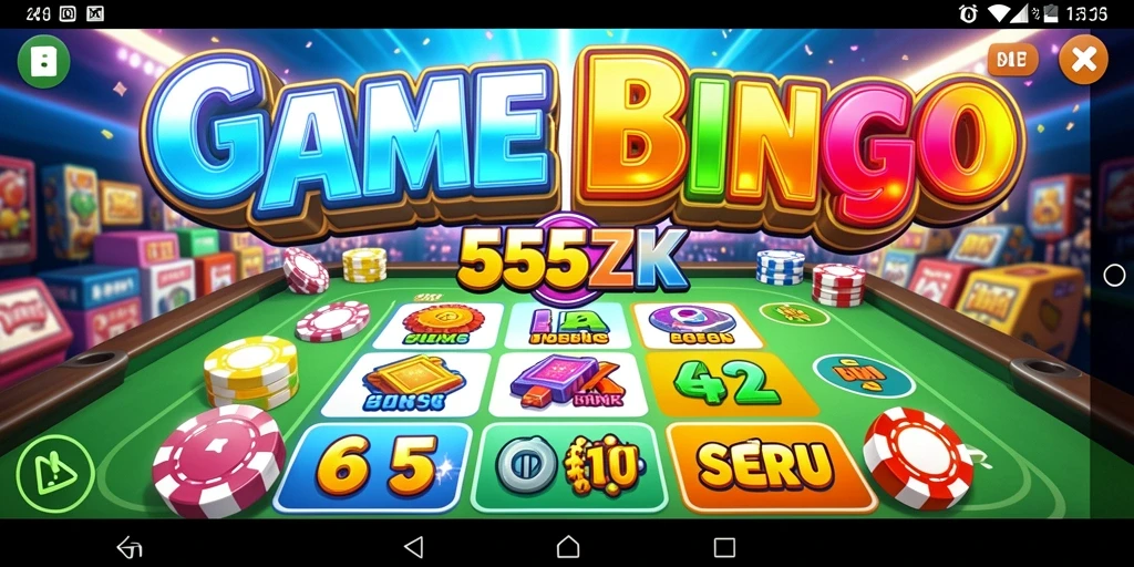 Screenshot gameplay 555ZK menampilkan suasana seru permainan Bingo.