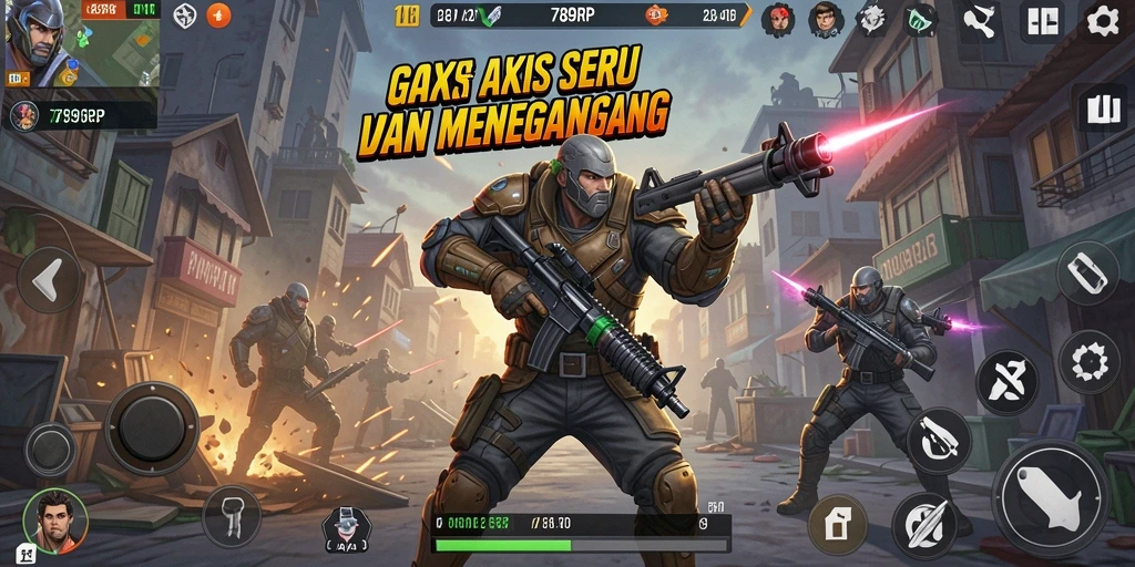 Screenshot menampilkan gameplay intens dalam 789RP dengan pertempuran yang mendebarkan.
