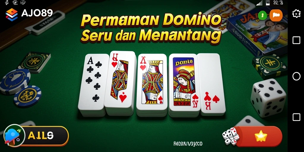 Screenshot AJO89 menunjukkan gameplay Domino yang seru dan interaktif.