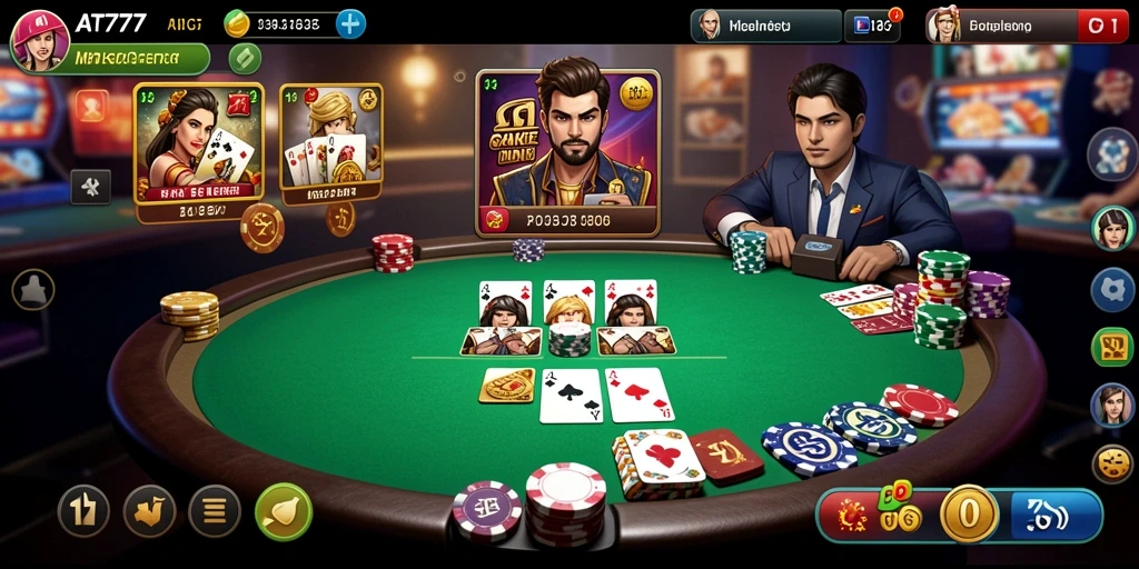 Tampilan gameplay Poker yang menarik dan penuh aksi.
