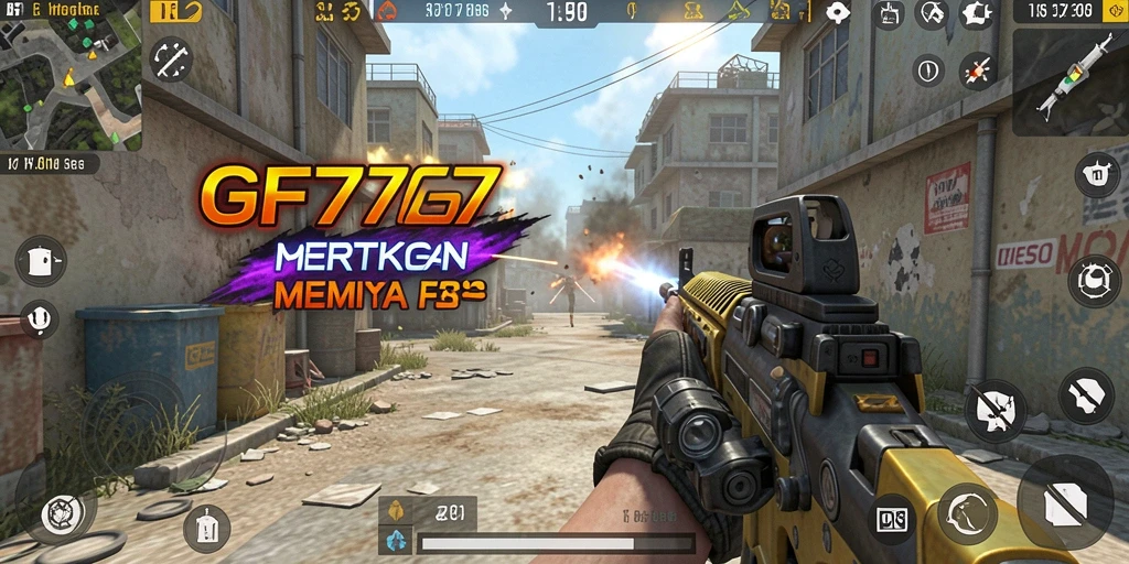 Screenshot GF777 menunjukkan aksi menembak yang mendebarkan di medan perang.