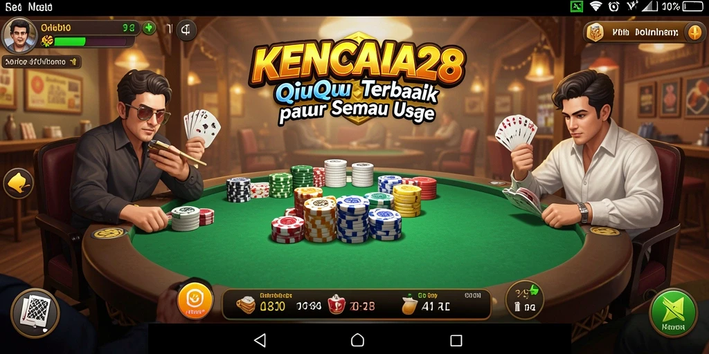Screenshot gameplay KENCANA28 menampilkan suasana permainan QiuQiu yang menarik.