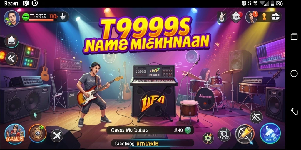 Tampilan utama gameplay T9999 yang penuh warna dan interaktif.